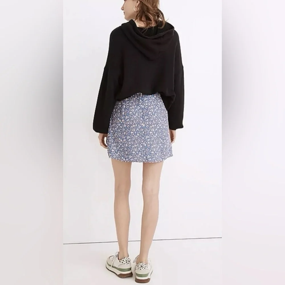 MADEWELL Porch Side Button Floral Mini Skirt in Summer Vines size 6 NWT $88
